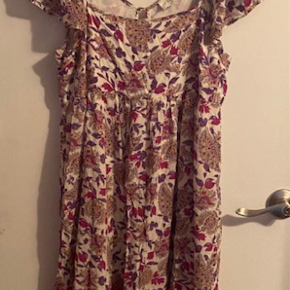 BA&SH Ysee Floral Print Midi Dress Large (Size 3 BA&SH size)